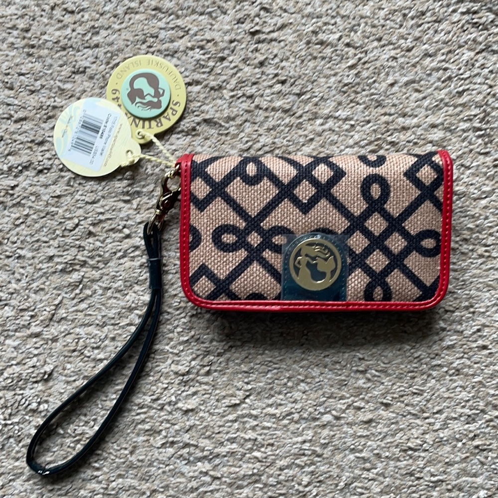 Spartina Red and Navy Phone Wallet